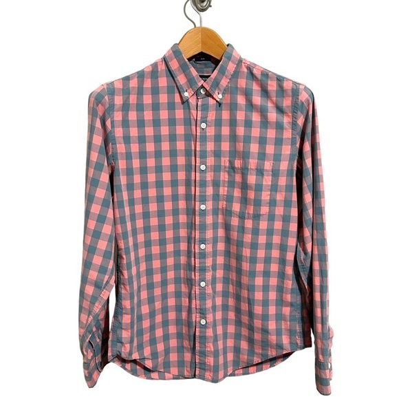 J.CREW Slim Washed Button Down Shirt Men’s Size Medium Red & Faded Blue - Picture 2 of 11